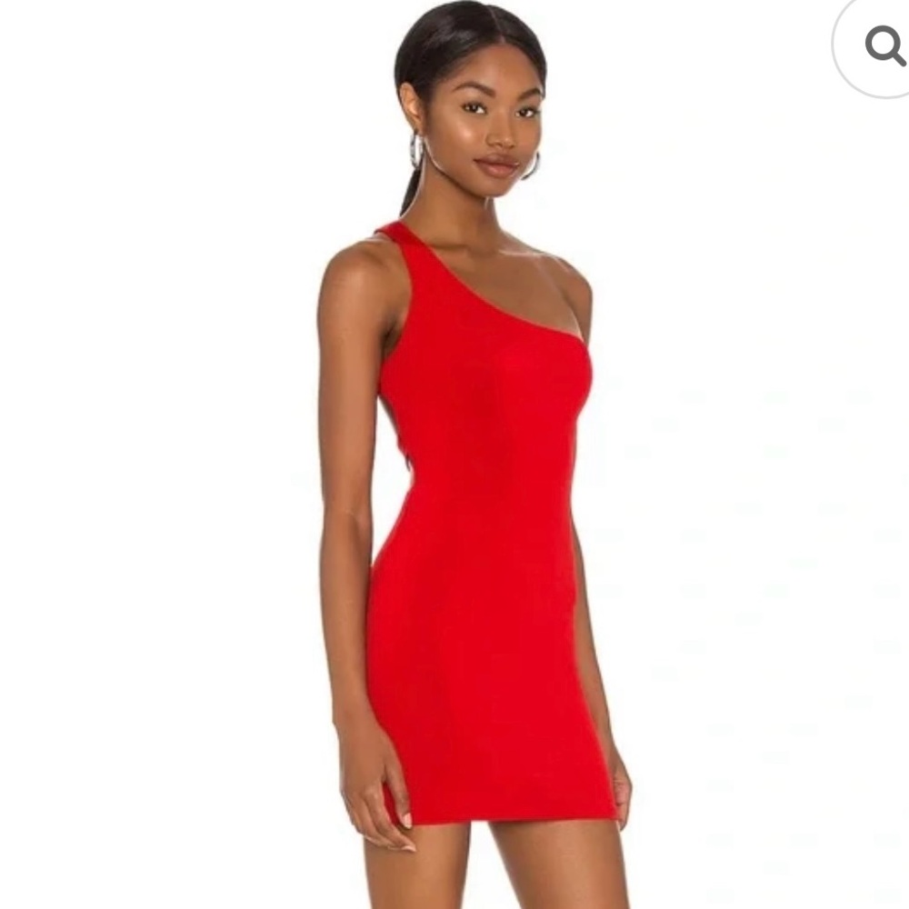 Superdown Vibrant Red One-Shoulder Dress